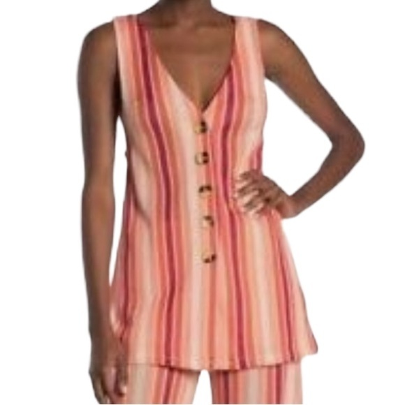 Free People Bridget Striped Knit Vest Top - Picture 1 of 14